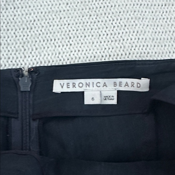 Veronica Beard Linen Straight Leg Trousers Navy Size 6 - Picture 2 of 9